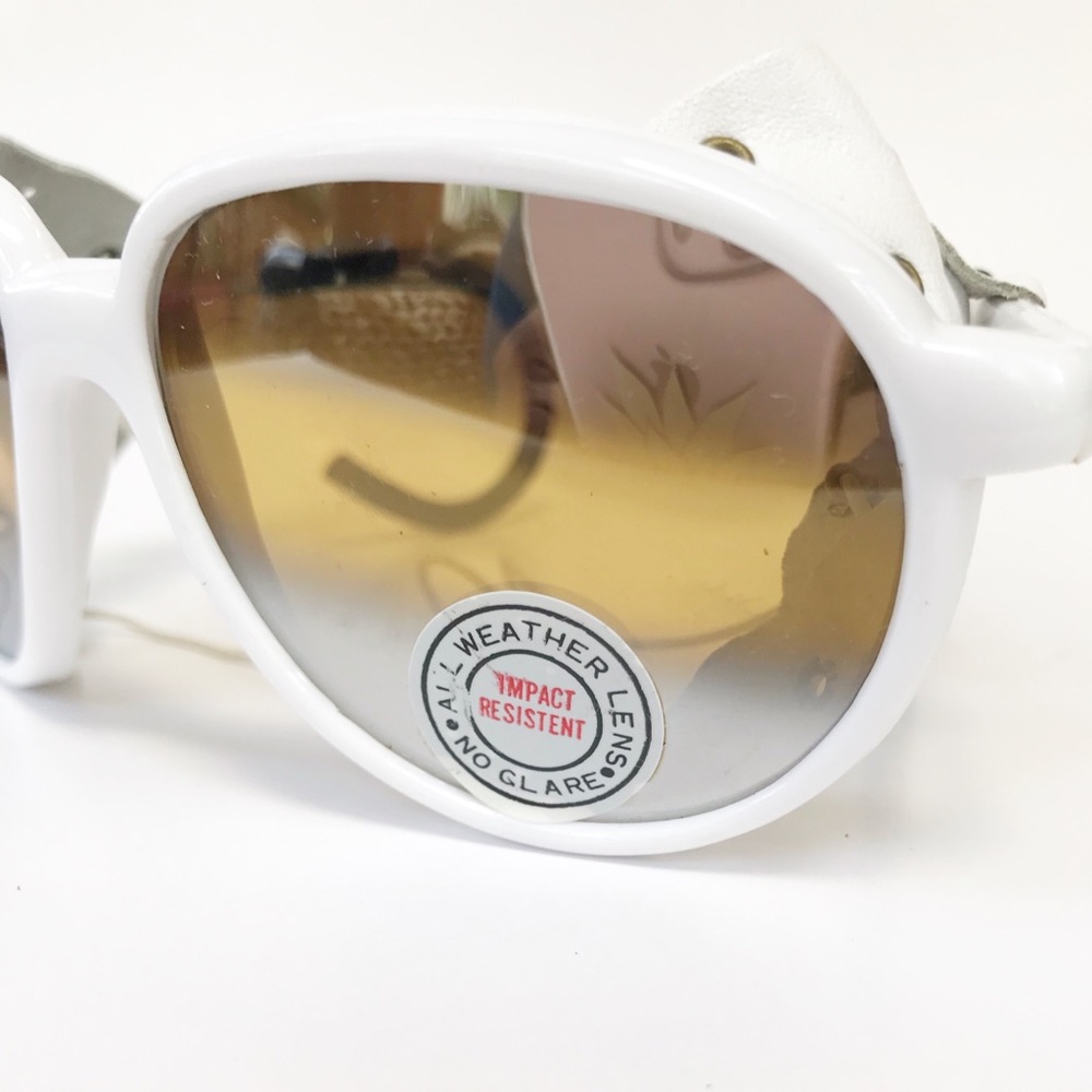 APOLLO All Weather Sunglasses w/Leather Shields Wh - Picture 7 of 11